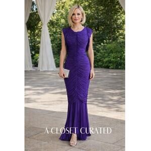 John Paul Ataker Ruched Gown 4 Purple
